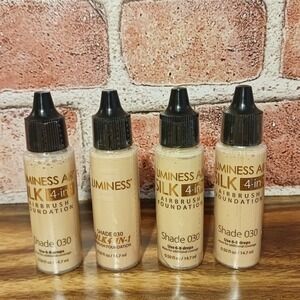 Luminess Air Silk 4 in 1 Airbrush Foundation Shade 030 .50oz Bottle New Lot Of 4